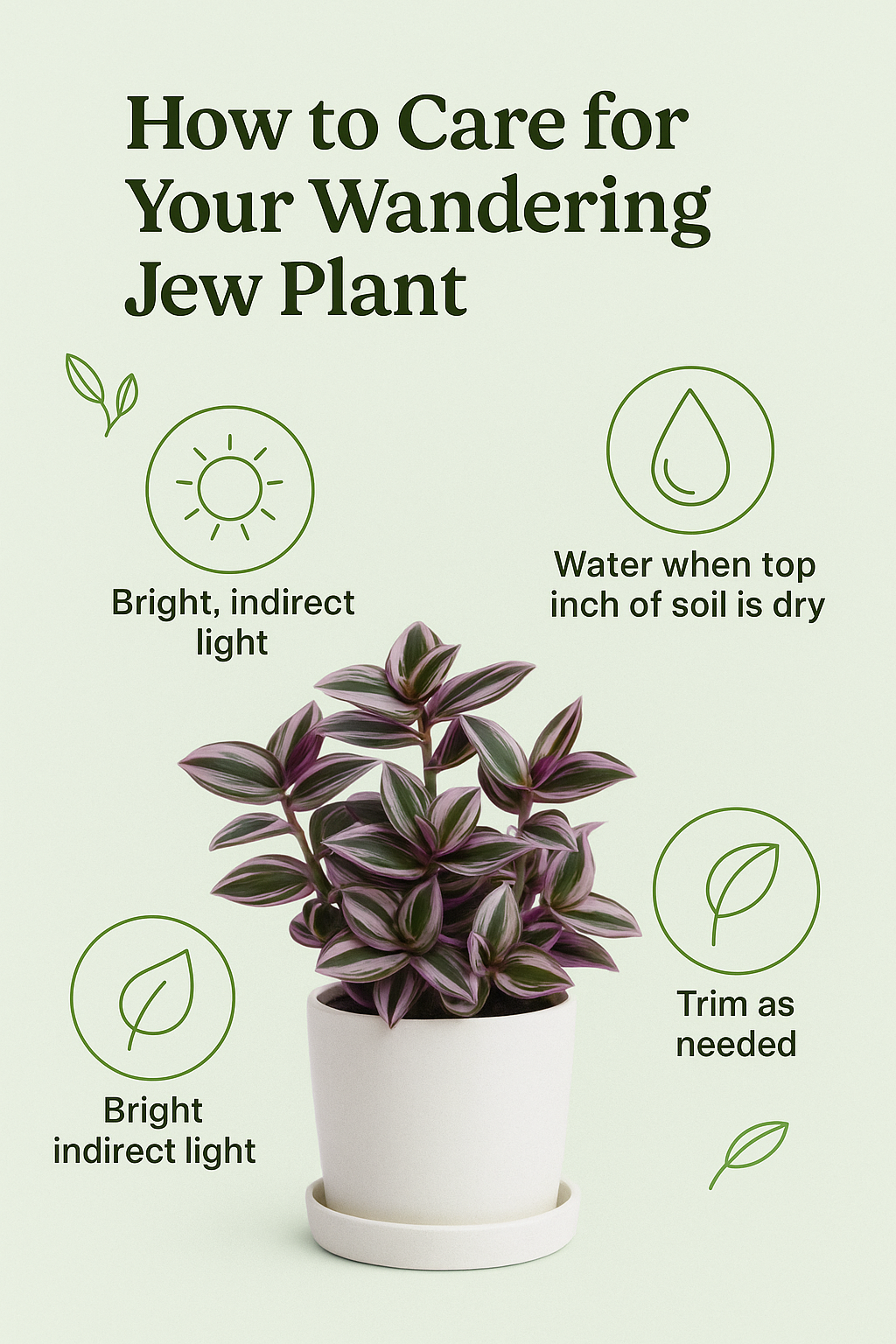 How to care for my Wandering Jew Plant (Tradescantia)